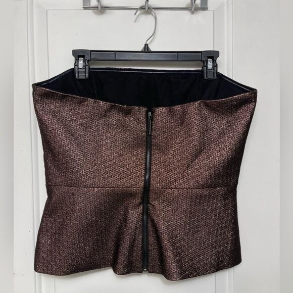 RAMY BROOK Estrella Strapless Cocktail Top in  Holiday Blush Size 14 - Picture 4 of 7